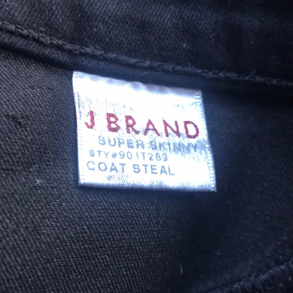 NWT J Brand Black 901 Low Rise Coated Stealth Jeans size 26 or 29 - Picture 7 of 9